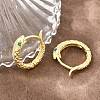 Brass Micro Pave Cubic Zirconia Hoop Earrings KK-CBAD104-04G-B-3