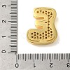 Rack Plating Brass Micro Pave Clear Cubic Zirconia Perdants KK-C067-11G-E-3