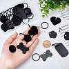 24Pcs 6 Style Aluminium Pendants ALUM-GA0001-03-3