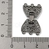 Brass Fold Over Clasps KK-N254-117B-02-3