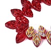 Electroplate Transparent Glass Beads Strands EGLA-N056-03A-08-3
