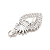 Rack Plating Brass Micro Pave Cubic Zirconia Pendants KK-K270-22P-3