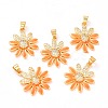 Real 18K Gold Plated Brass Micro Pave Cubic Zirconia Pendants ZIRC-L100-087G-08-1