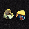 Heart Faceted K9 Glass Charms EGLA-O006-01D-1