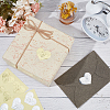 20 Sheets 2 Colors Heart & Rectangle Paper Self-Adhesive Embossed Stickers DIY-CP0010-59-4