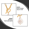 2Pcs 2 Colors Natural Pearl Beaded Pendant Neckaces Set NJEW-AN0001-16-3