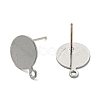 Brass Stud Earring Findings FIND-R144-12P-2