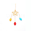 Colorful Glass Hanging Crystal Pendant Ornament HJEW-TAC0012-20-1