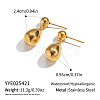 304 Stainless Steel Teardrop Stud Dangle Earrings for Women OR7893-6