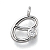 Brass Micro Pave Cubic Zirconia Pendants KK-B132-12P-E-1
