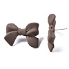 Spray Painted CCB Plastic Bowknot Stud Earring Findings CCB-Q091-07E-3