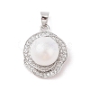 Brass Micro Pave Cubic Zirconia Pendants ZIRC-I066-06P-01-1
