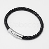 Braided Leather Cord Bracelets BJEW-I200-13-1
