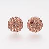 Polymer Clay Rhinestone Beads RB-K050-8mm-C28-2