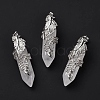 Natural Quartz Crystal Pendants G-E059-02AS-06-2