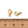 Ion Plating(IP) 304 Stainless Steel Lobster Claw Clasps Hand Polished STAS-AB09-G-01-3