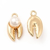 ABS Plastic Imitation Pearl Pendants FIND-A025-10G-1