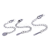 30Pcs Stainless Steel Chain Extender STAS-CJ0001-184-6