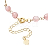 Cherry Quartz Glass Beads Link Bracelets BJEW-JB12777-4