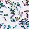 Glass Twisted Bugle Beads SEED-E002-12mm-809#-2