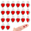 20Pcs Brass Glass Charms KK-ME0004-57P-1