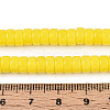 Opaque Solid Color Glass Beads Strands GLAA-N026-3x6mm-03-4