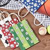 Olycraft 25Pcs 5 Colors Rectangle with Sport Good Pattern Paper Bags CARB-OC0001-01-5