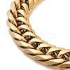 Ion Plating(IP) 304 Stainless Steel Cuban Link Chain Bracelets for Men BJEW-B093-03G-2