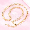 7MM Brass Pave Cubic Zirconia Figaro Chain Necklaces NJEW-D324-05G-07-1