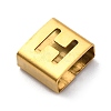 Ion Plating(IP) 304 Stainless Steel Square Slide Charms STAS-L132-04H-G-2