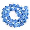 Handmade Millefiori Lampwork Beads Strands LAMP-N023-001E-2