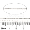 Anti-Tarnish Rhodium Plated 925 Sterling Silver Flat Cable Chains STER-F052-04P-02-2