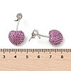 Cherry Brass Micro Pave Cubic Zirconia Stud Earrings EJEW-M077-12P-02-3
