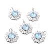 Brass Micro Pave Cubic Zirconia Pendants ZIRC-O044-21B-P-1
