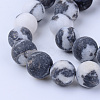 Natural Zebra Jasper Beads Strands X-G-Q462-8mm-01-1