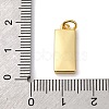 Brass Pave Natural Shell Rectangle Charms KK-P308-03G-3