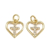 Brass Micro Pave Cubic Zirconia Pendants ZIRC-I367-05G-06-1