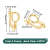 ARRICRAFT 20Pcs 2 Colors Brass Huggie Hoop Earring Findings KK-AR0003-04-2