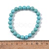 Natural Howlite Bead Stretch Bracelets BJEW-K212-B-011-2