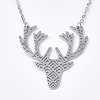 Non-Tarnish 201 Stainless Steel Pendant Necklaces NJEW-T009-JN093-1-40-1