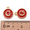 Golden Plated Alloy Enamel Charms ENAM-S118-03G-3