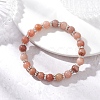 Natural Purple Aventurine Beads Stretch Bracelets for Women BJEW-JB12625-02-2