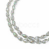 Electroplate Transparent Glass Beads Strands EGLA-N002-35-C04-3