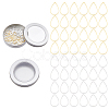 72Pcs 2 Colors Brass Linking Rings KK-HS0001-64-1