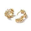 Brass Micro Pave Cubic Zirconia Hoop Earring EJEW-L271-07KCG-01-2