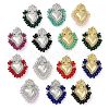 Brass Micro Pave Cubic Zirconia Pendants KK-U032-08P-2