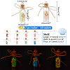 Luminous Beaded in Glass Bottle Pendant Decorations HJEW-AB00276-2