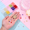 350Pcs 10 Colors Transparent Spray Painted Frosted Glass Beads GLAA-YW0005-27-3