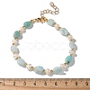 Natural Amazonite Beaded Bracelets X-BJEW-JB05265-03-2