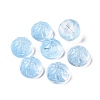 Transparent Spray Painted Glass Beads GLAA-I050-09G-1